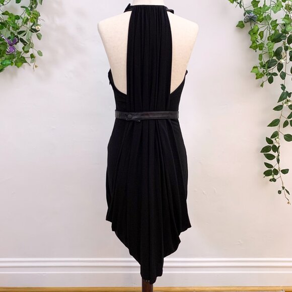 Rag & Bone Black Rowan Draped Dress Size 2 - Picture 5 of 14